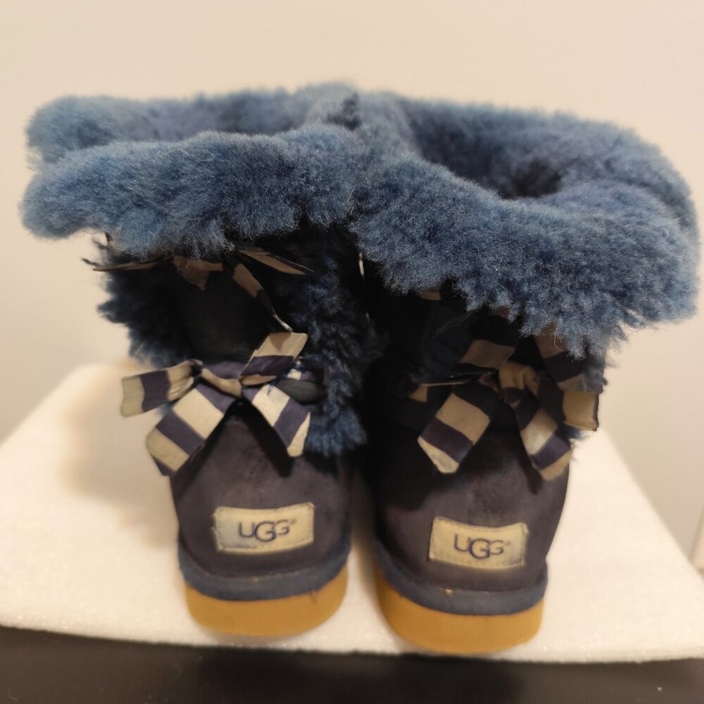 UGG navy bow boots, size 8